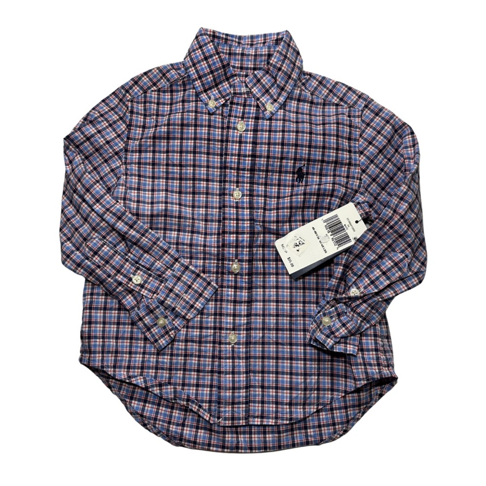 Polo Ralph Lauren Toddler & Little Boys Cotton Shirt Long Sleeve 2/2T MSRP $55
